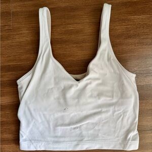 Lululemon Athletica Pre Owned Align Women’s Sport Fitness Bra Size 4 White